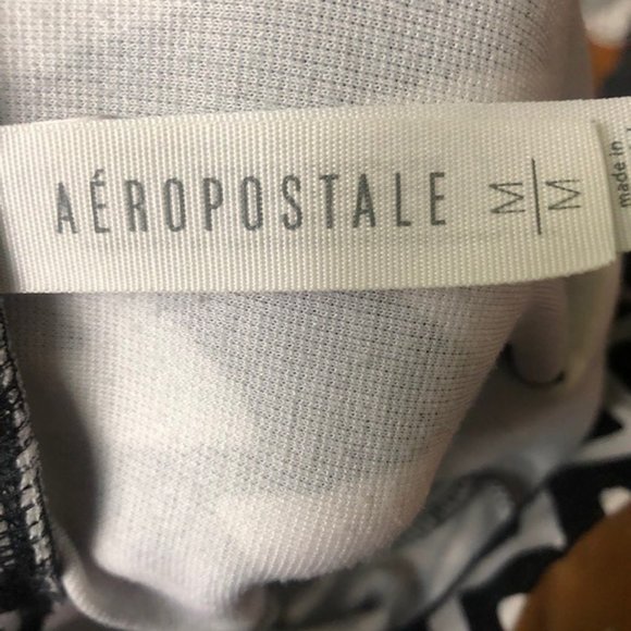 Aeropostale Skater Skirt Black White Zig Zag - Picture 3 of 4